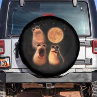 Marcus The Worm Meme Spare Tire Cover Funny Howling At Moon - Wonder Print Shop