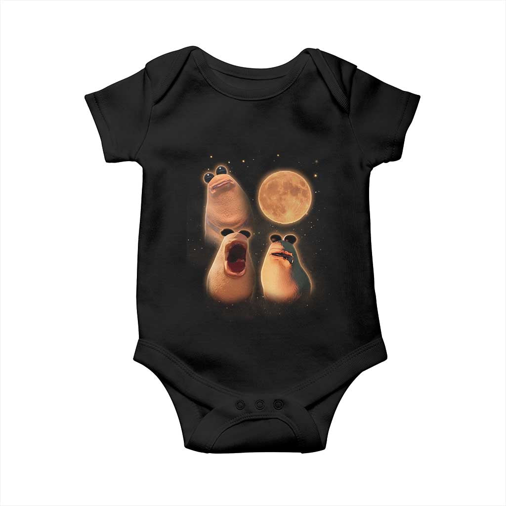 Marcus The Worm Meme Baby Onesie Funny Howling At Moon - Wonder Print Shop