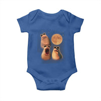Marcus The Worm Meme Baby Onesie Funny Howling At Moon - Wonder Print Shop