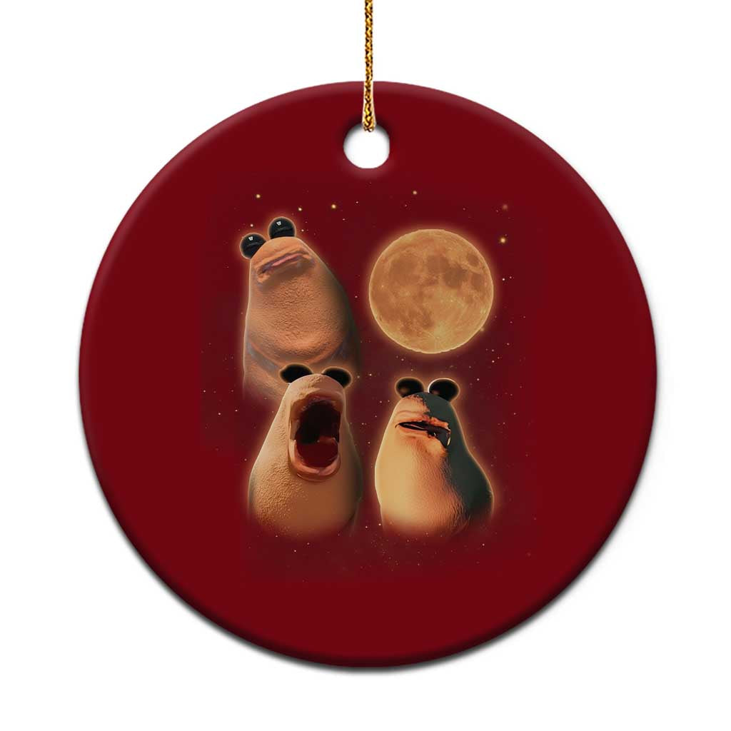 Marcus The Worm Meme Ceramic Ornament Funny Howling At Moon - Wonder Print Shop