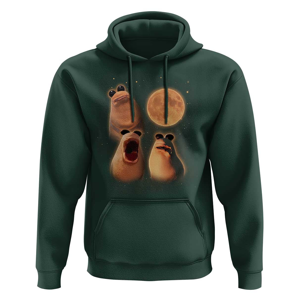 Marcus The Worm Meme Hoodie Funny Howling At Moon - Wonder Print Shop