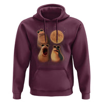 Marcus The Worm Meme Hoodie Funny Howling At Moon - Wonder Print Shop