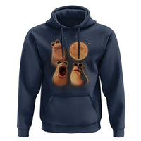 Marcus The Worm Meme Hoodie Funny Howling At Moon - Wonder Print Shop