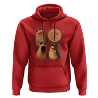 Marcus The Worm Meme Hoodie Funny Howling At Moon - Wonder Print Shop