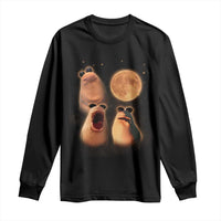 Marcus The Worm Meme Long Sleeve Shirt Funny Howling At Moon - Wonder Print Shop