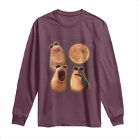 Marcus The Worm Meme Long Sleeve Shirt Funny Howling At Moon - Wonder Print Shop
