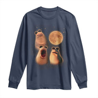 Marcus The Worm Meme Long Sleeve Shirt Funny Howling At Moon - Wonder Print Shop