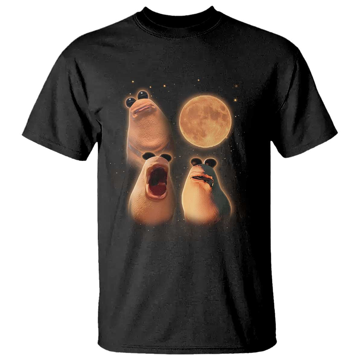 Marcus The Worm Meme T Shirt Funny Howling At Moon - Wonder Print Shop