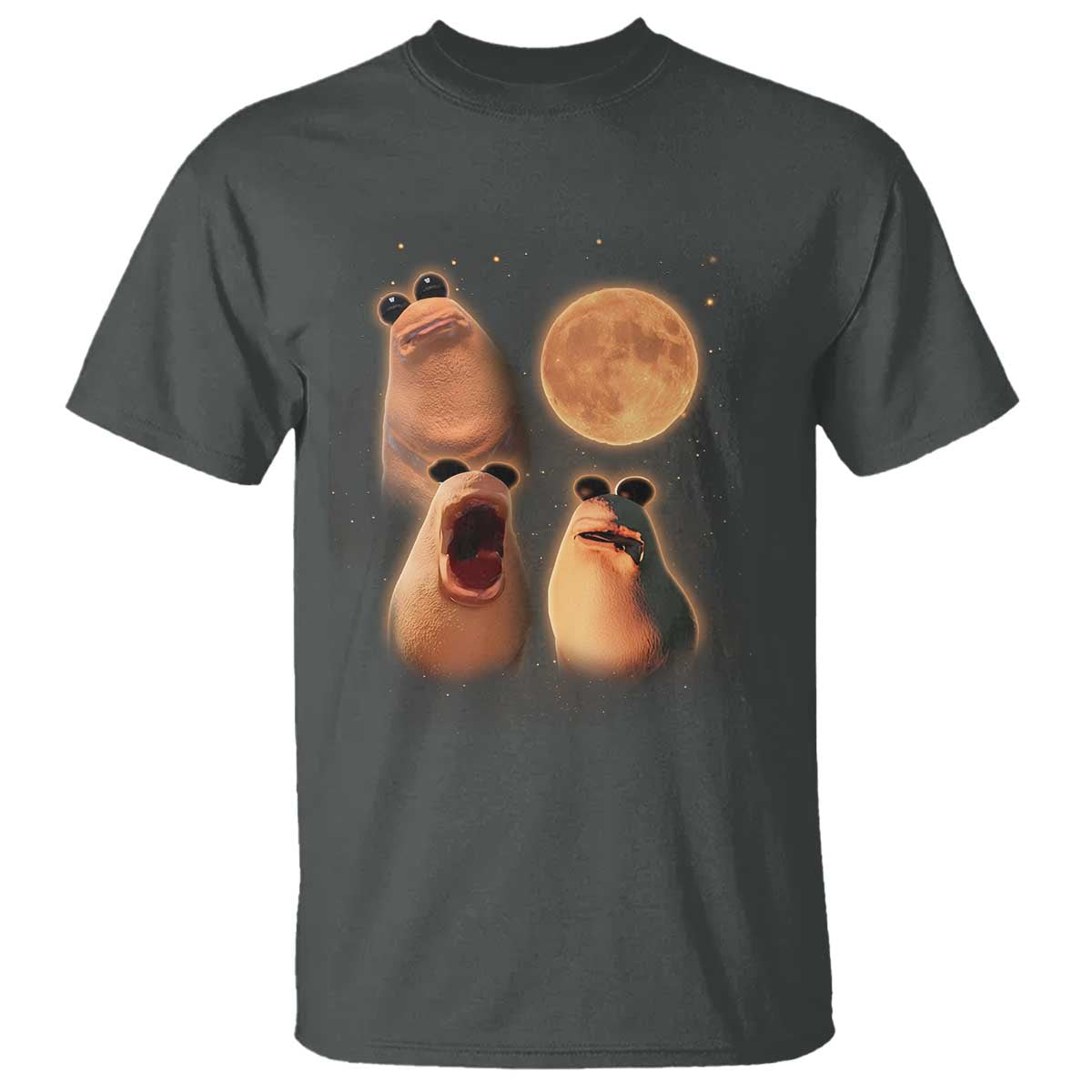 Marcus The Worm Meme T Shirt Funny Howling At Moon - Wonder Print Shop
