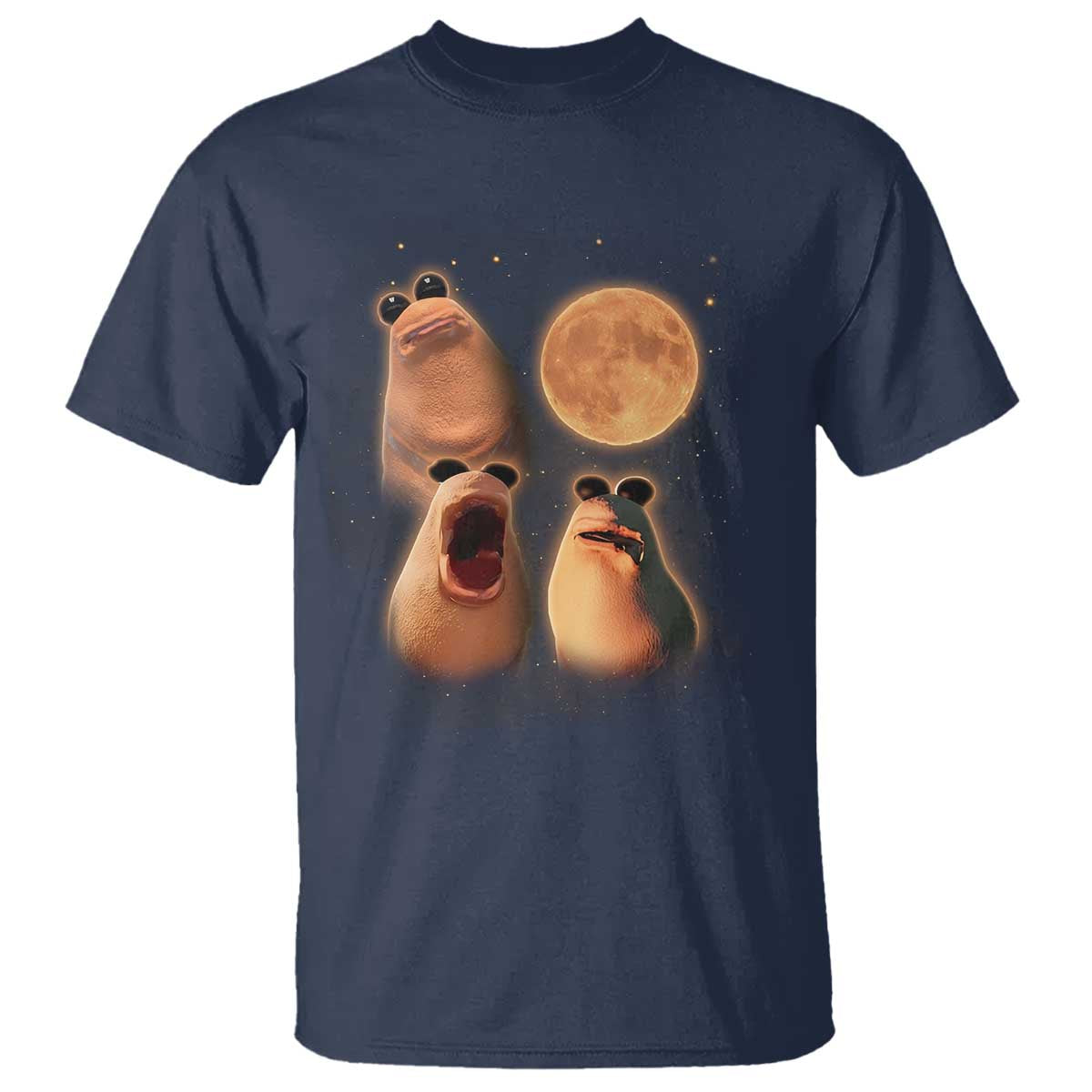 Marcus The Worm Meme T Shirt Funny Howling At Moon - Wonder Print Shop