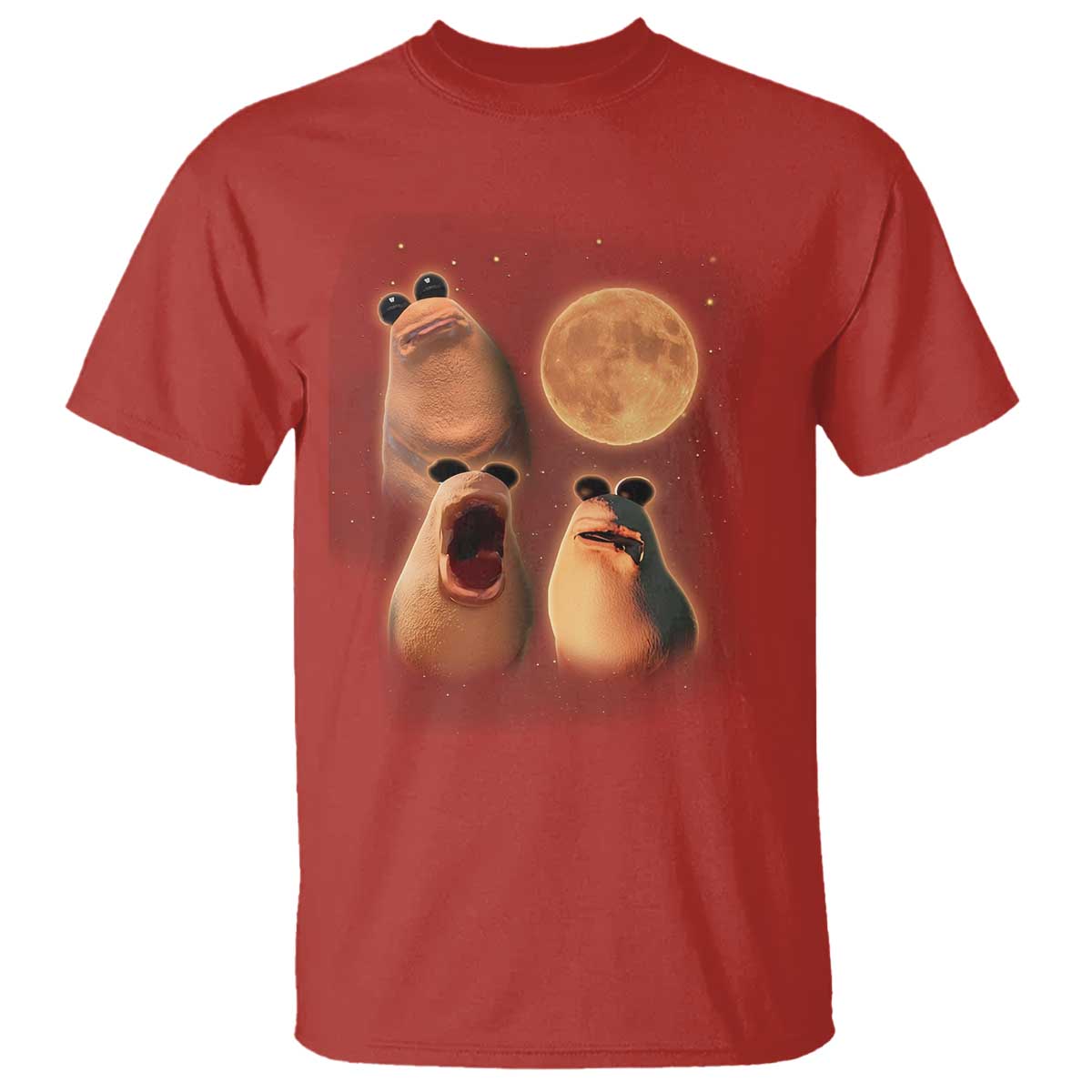 Marcus The Worm Meme T Shirt Funny Howling At Moon - Wonder Print Shop