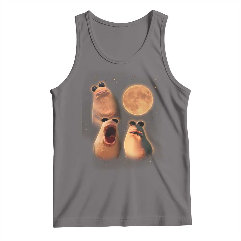 Marcus The Worm Meme Tank Top Funny Howling At Moon - Wonder Print Shop