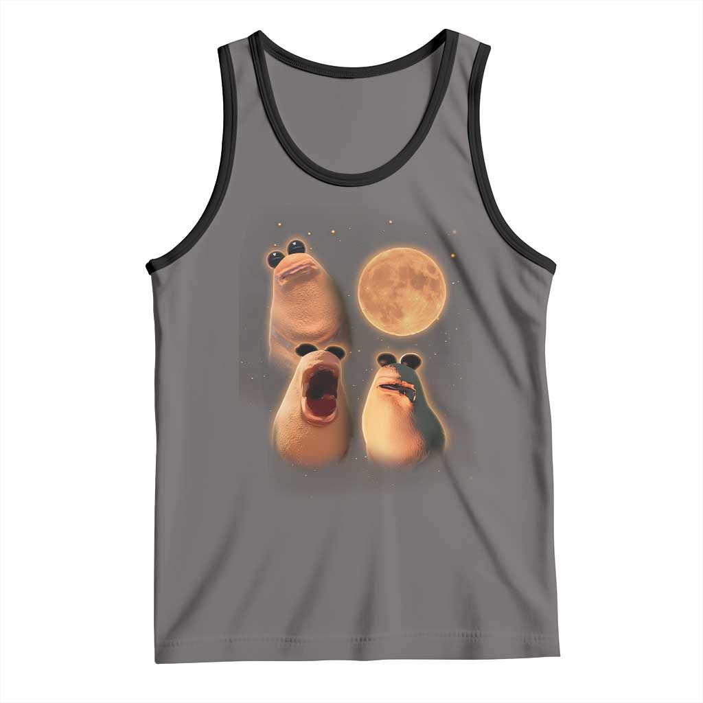Marcus The Worm Meme Tank Top Funny Howling At Moon - Wonder Print Shop