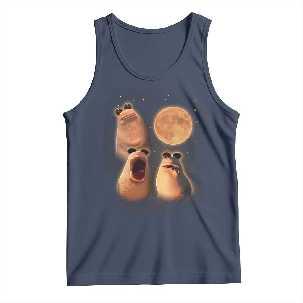 Marcus The Worm Meme Tank Top Funny Howling At Moon - Wonder Print Shop