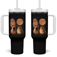 Marcus The Worm Meme Tumbler With Handle Funny Howling At Moon - Wonder Print Shop