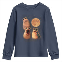 Marcus The Worm Meme Youth Sweatshirt Funny Howling At Moon - Wonder Print Shop