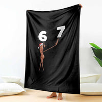 67 Six Seven Christmas Throw Blanket Marcus The Worm Meme - Wonder Print Shop