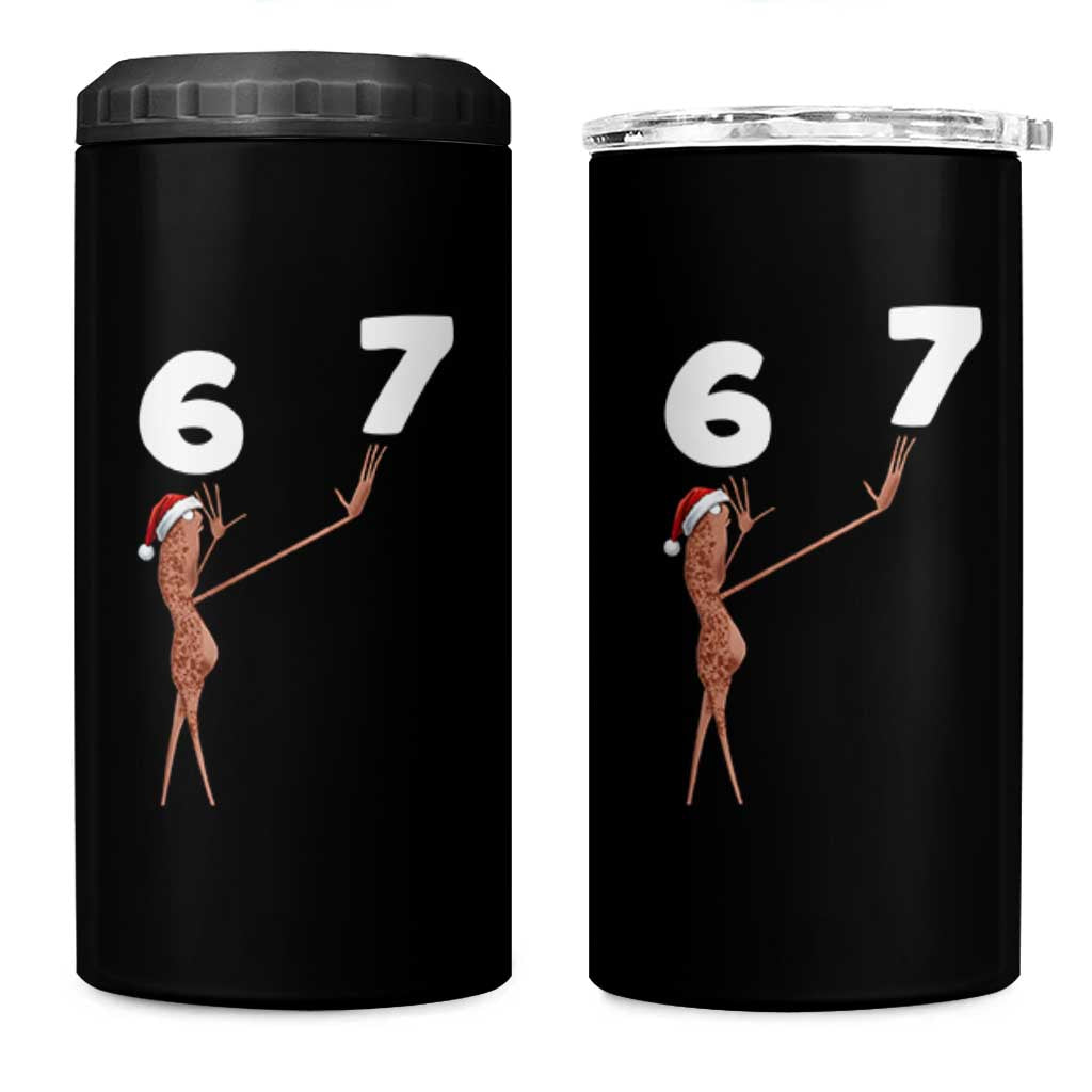 67 Six Seven Christmas 4 in 1 Can Cooler Tumbler Marcus The Worm Meme - Wonder Print Shop