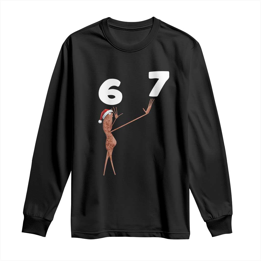 67 Six Seven Christmas Long Sleeve Shirt Marcus The Worm Meme - Wonder Print Shop