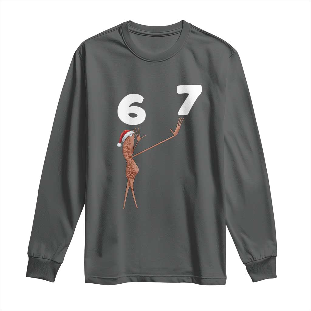 67 Six Seven Christmas Long Sleeve Shirt Marcus The Worm Meme - Wonder Print Shop