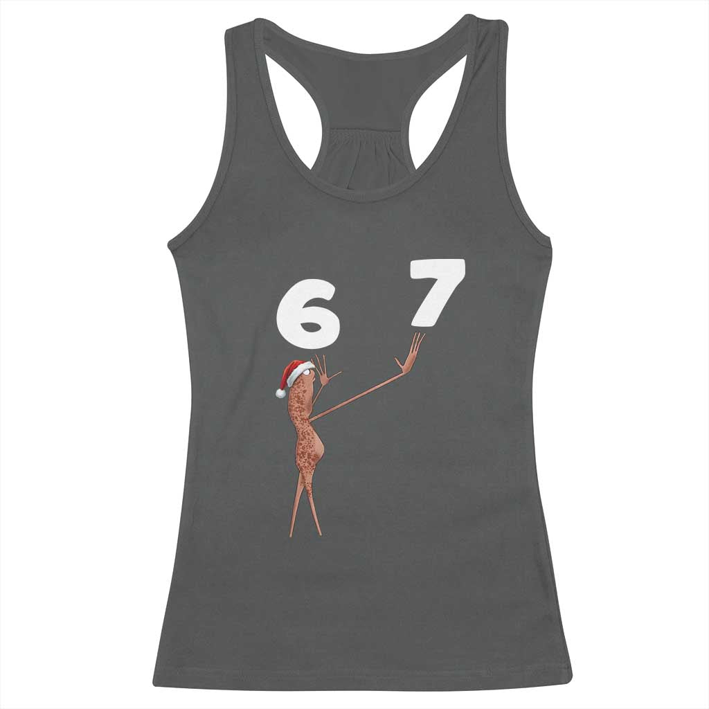 67 Six Seven Christmas Racerback Tank Top Marcus The Worm Meme - Wonder Print Shop
