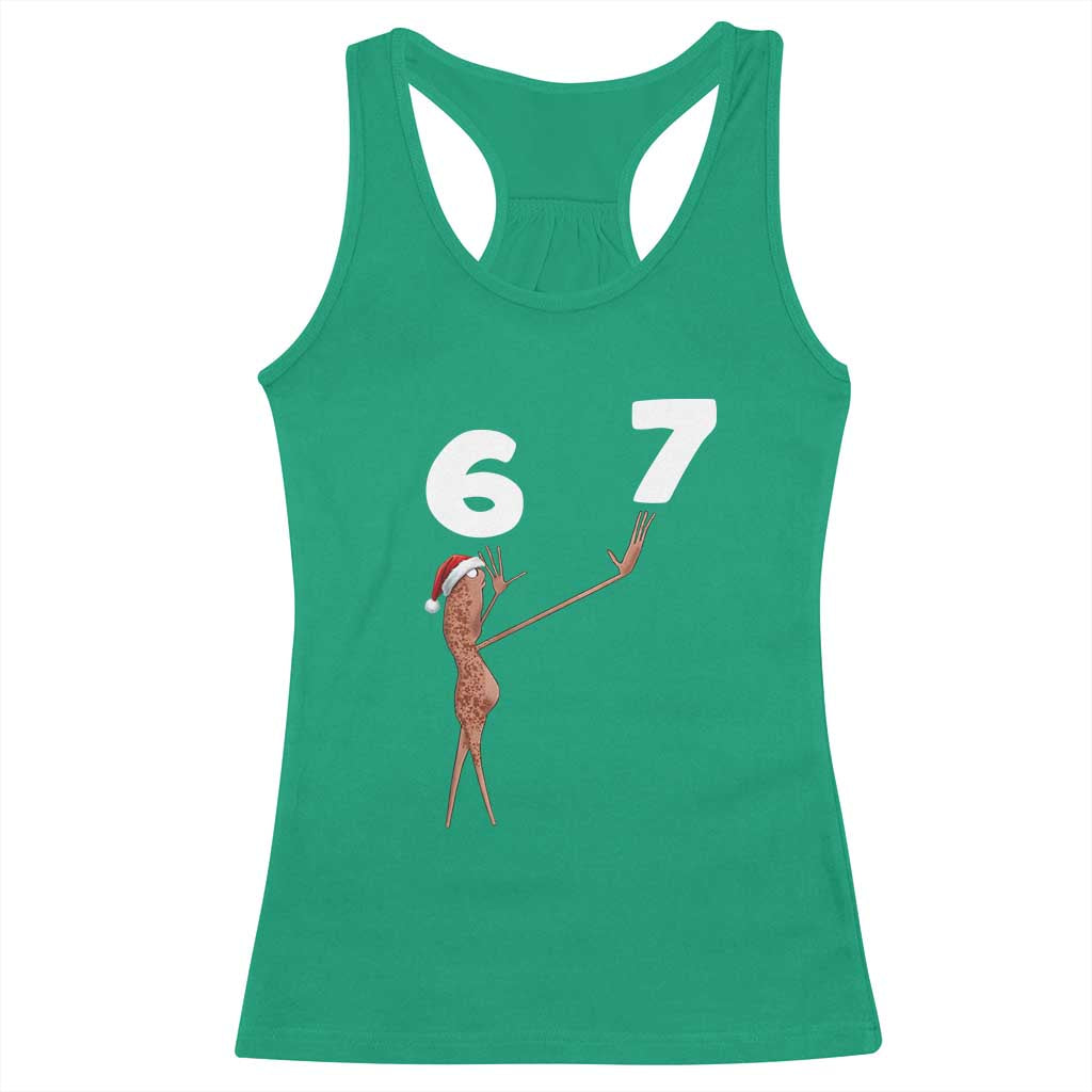 67 Six Seven Christmas Racerback Tank Top Marcus The Worm Meme - Wonder Print Shop