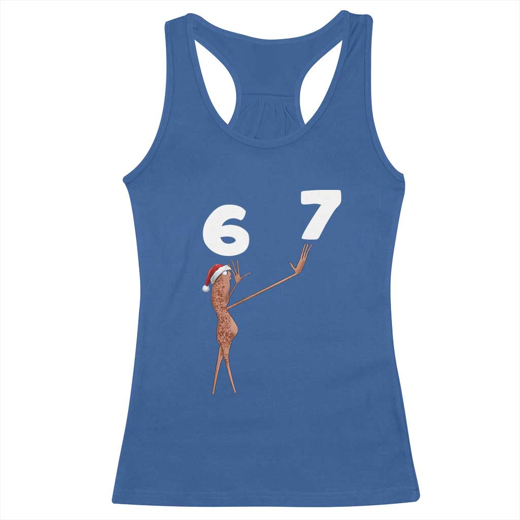 67 Six Seven Christmas Racerback Tank Top Marcus The Worm Meme - Wonder Print Shop