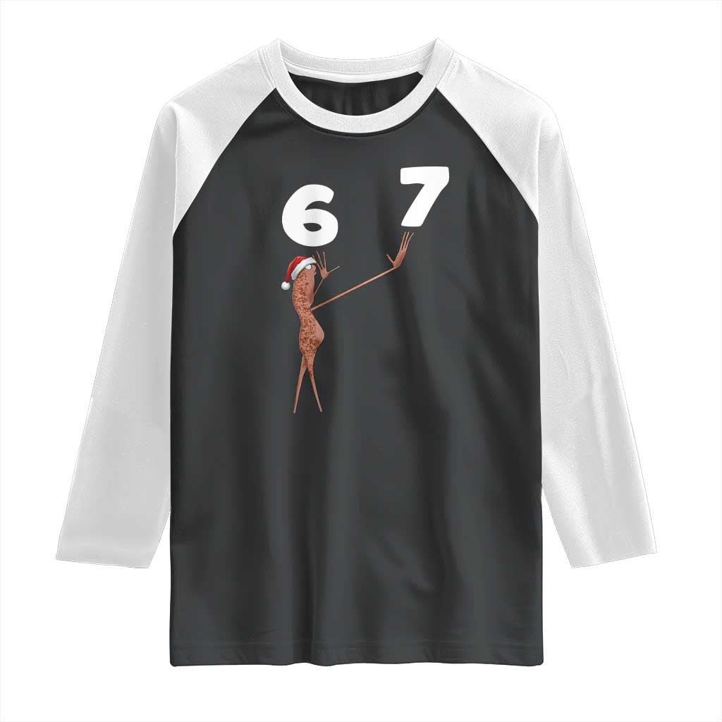 67 Six Seven Christmas Raglan Shirt Marcus The Worm Meme - Wonder Print Shop