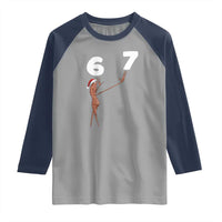 67 Six Seven Christmas Raglan Shirt Marcus The Worm Meme - Wonder Print Shop