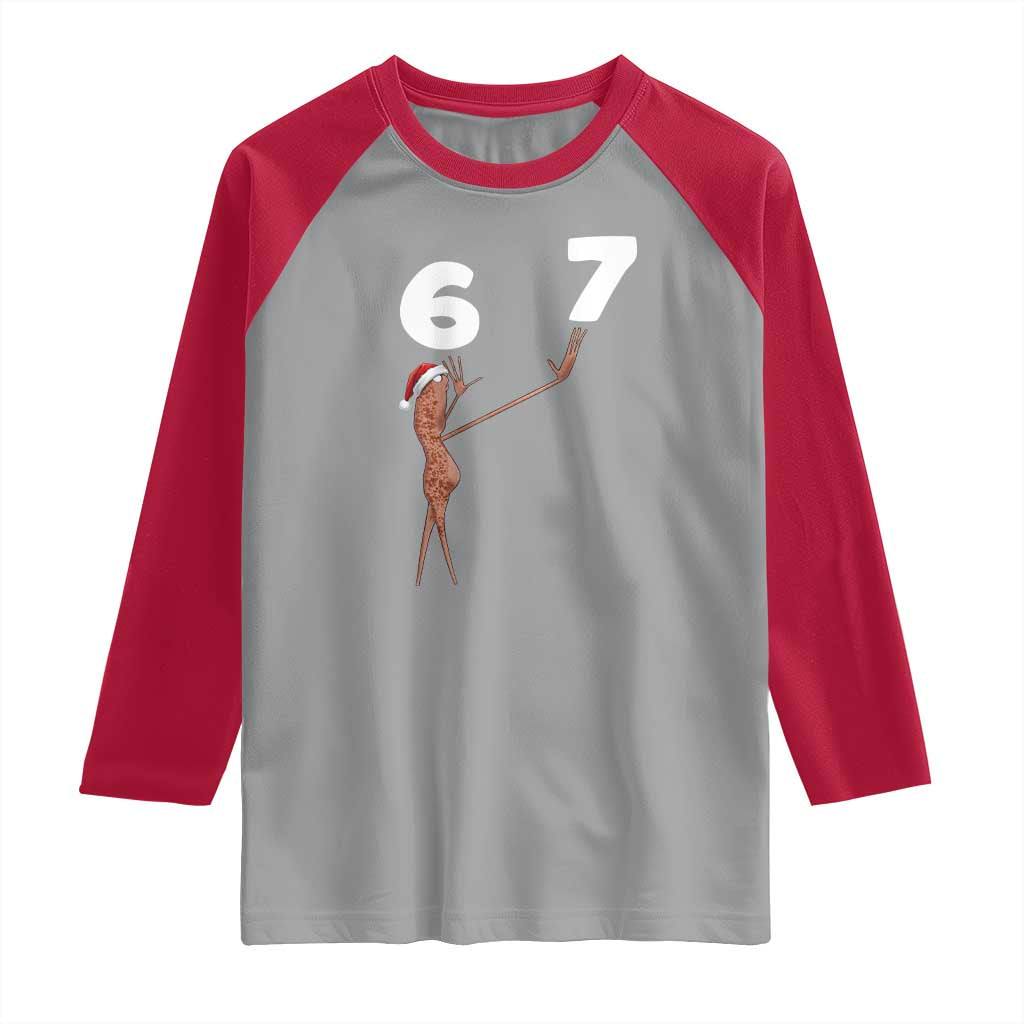 67 Six Seven Christmas Raglan Shirt Marcus The Worm Meme - Wonder Print Shop