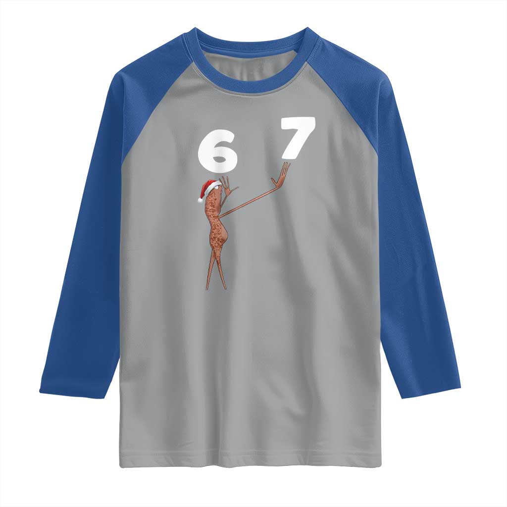 67 Six Seven Christmas Raglan Shirt Marcus The Worm Meme - Wonder Print Shop