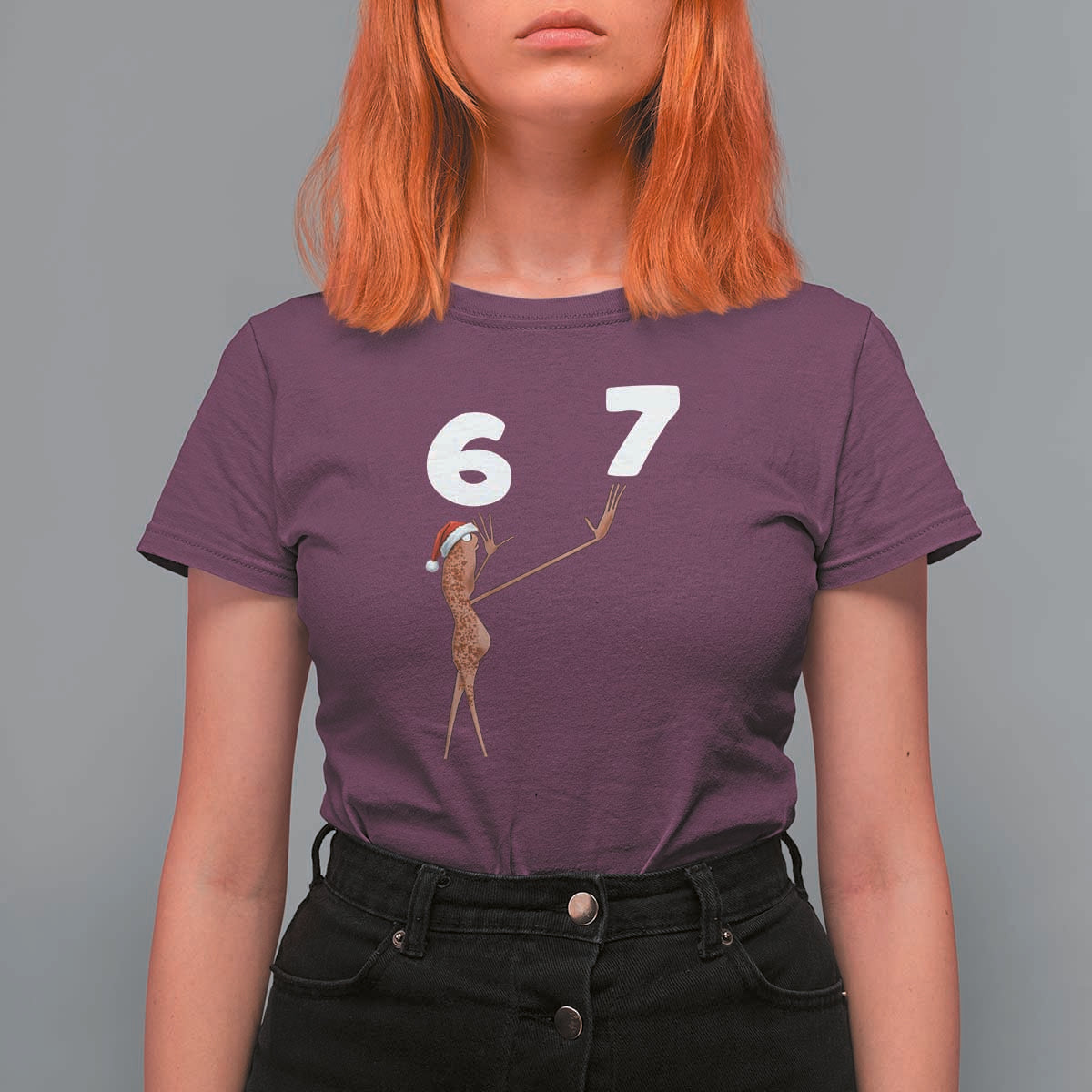 67 Six Seven Christmas T Shirt For Women Marcus The Worm Meme - Wonder Print Shop