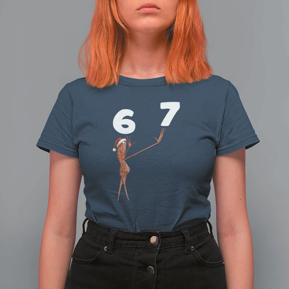 67 Six Seven Christmas T Shirt For Women Marcus The Worm Meme - Wonder Print Shop