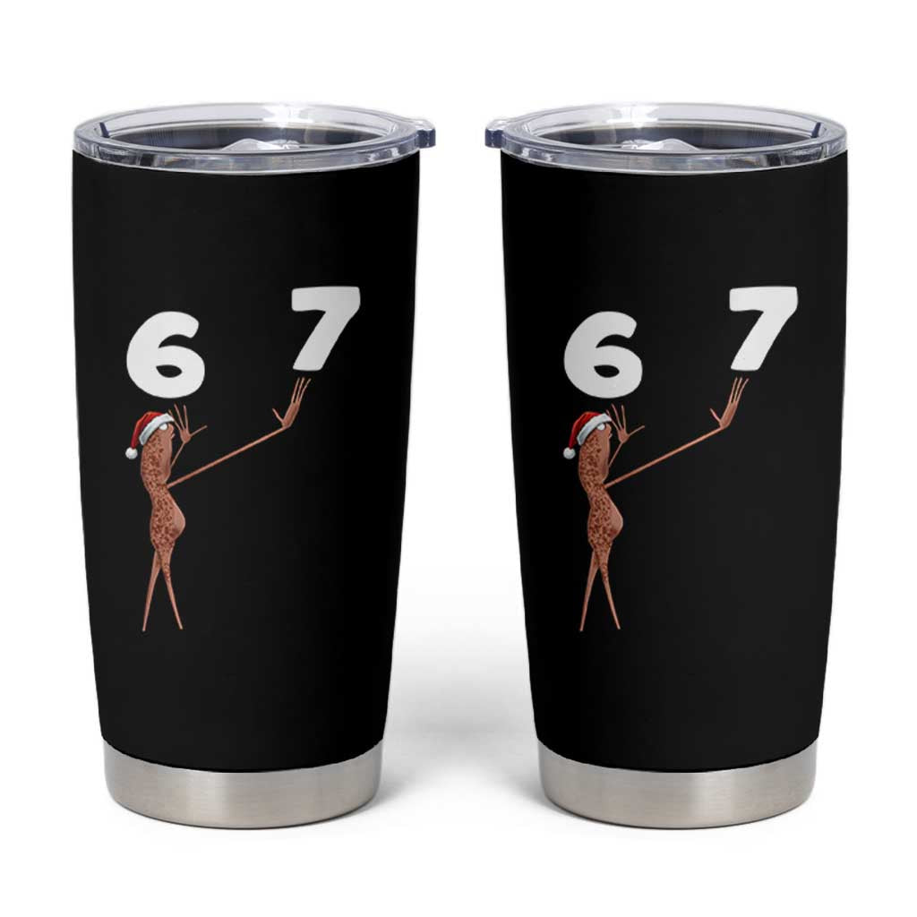 67 Six Seven Christmas Tumbler Cup Marcus The Worm Meme - Wonder Print Shop