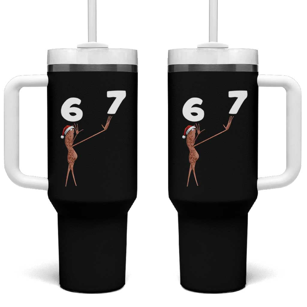 67 Six Seven Christmas Tumbler With Handle Marcus The Worm Meme - Wonder Print Shop