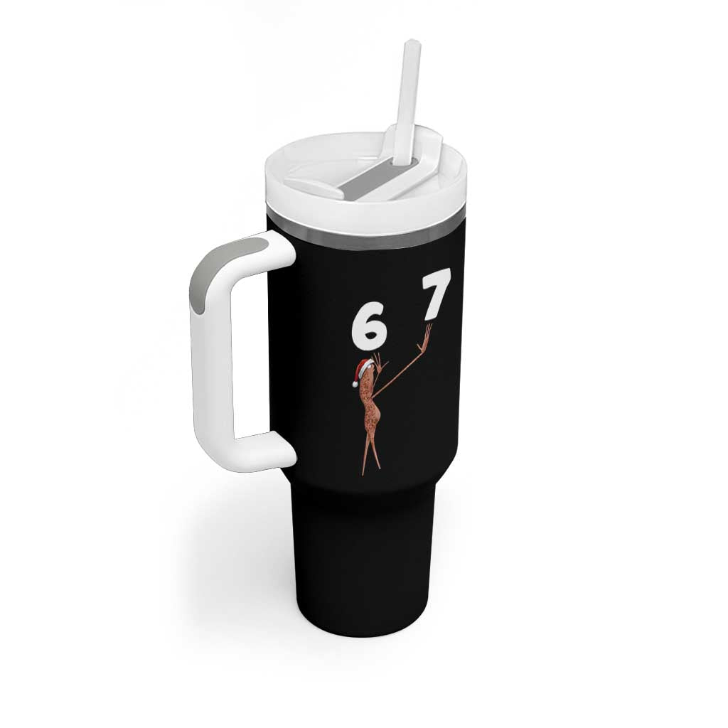 67 Six Seven Christmas Tumbler With Handle Marcus The Worm Meme - Wonder Print Shop