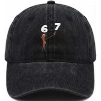 67 Six Seven Christmas Washed Cotton Baseball Cap Marcus The Worm Meme