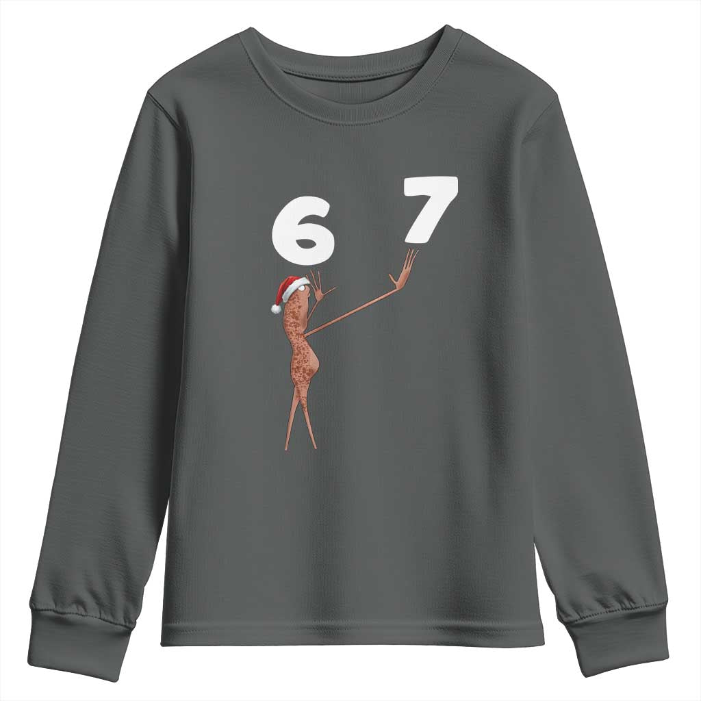 67 Six Seven Christmas Youth Sweatshirt Marcus The Worm Meme - Wonder Print Shop