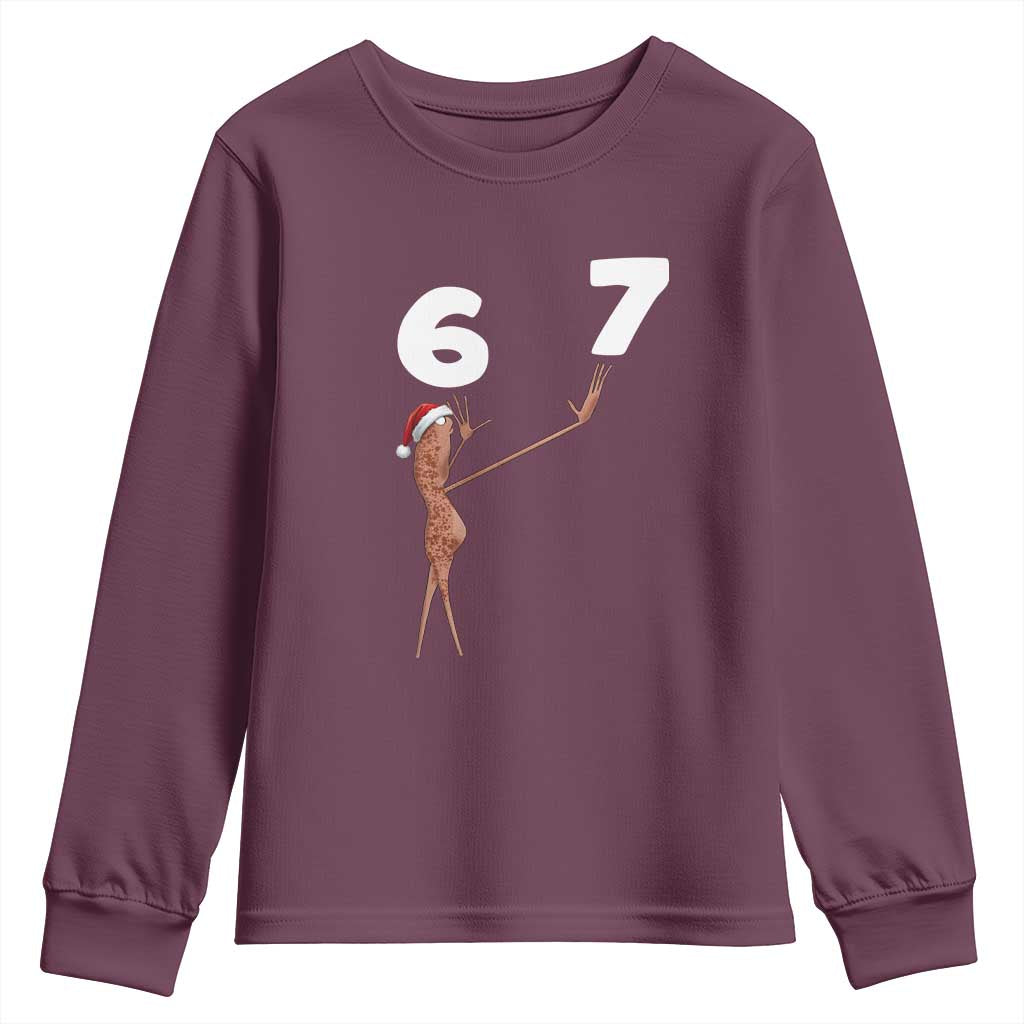 67 Six Seven Christmas Youth Sweatshirt Marcus The Worm Meme - Wonder Print Shop
