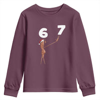 67 Six Seven Christmas Youth Sweatshirt Marcus The Worm Meme - Wonder Print Shop