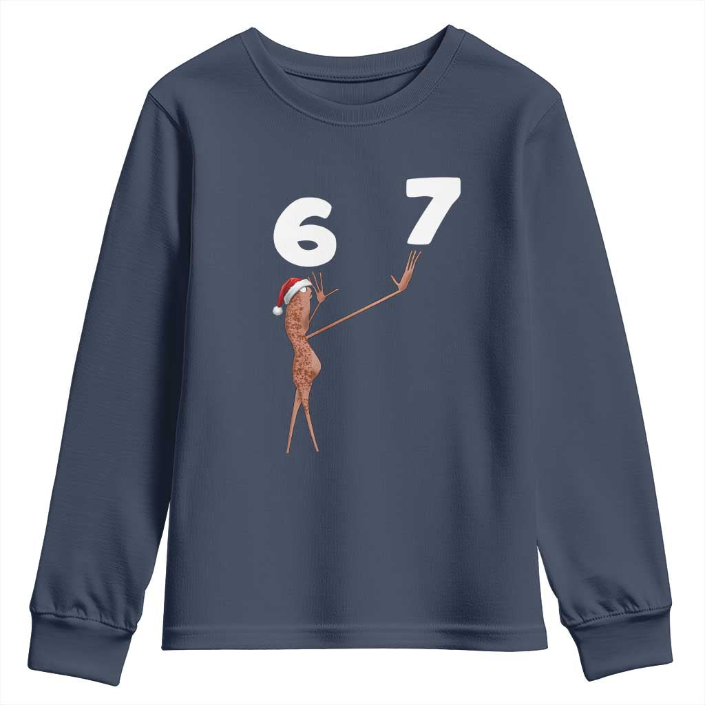 67 Six Seven Christmas Youth Sweatshirt Marcus The Worm Meme - Wonder Print Shop