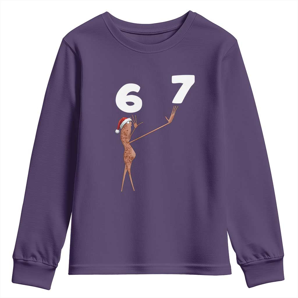 67 Six Seven Christmas Youth Sweatshirt Marcus The Worm Meme - Wonder Print Shop