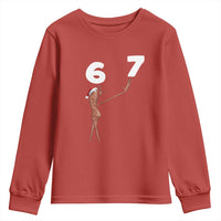 67 Six Seven Christmas Youth Sweatshirt Marcus The Worm Meme - Wonder Print Shop