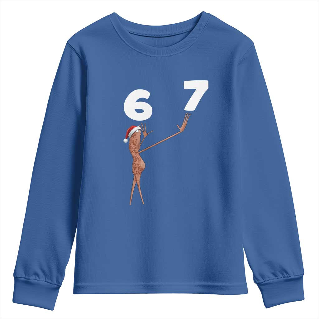 67 Six Seven Christmas Youth Sweatshirt Marcus The Worm Meme - Wonder Print Shop