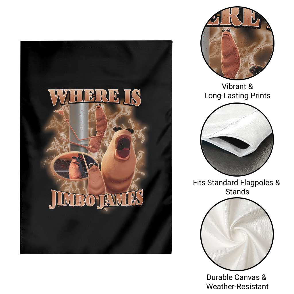 Marcus The Worm Meme Garden Flag Where Is Jimbo James - Wonder Print Shop