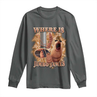 Marcus The Worm Meme Long Sleeve Shirt Where Is Jimbo James - Wonder Print Shop