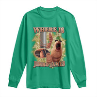 Marcus The Worm Meme Long Sleeve Shirt Where Is Jimbo James - Wonder Print Shop