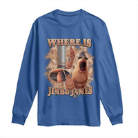 Marcus The Worm Meme Long Sleeve Shirt Where Is Jimbo James - Wonder Print Shop