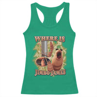 Marcus The Worm Meme Racerback Tank Top Where Is Jimbo James - Wonder Print Shop