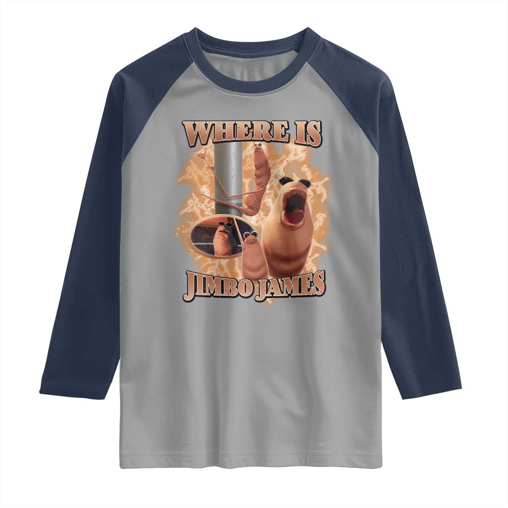 Marcus The Worm Meme Raglan Shirt Where Is Jimbo James - Wonder Print Shop